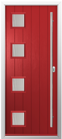 Composite Door Prices - Red Solidor Timber Composite Door